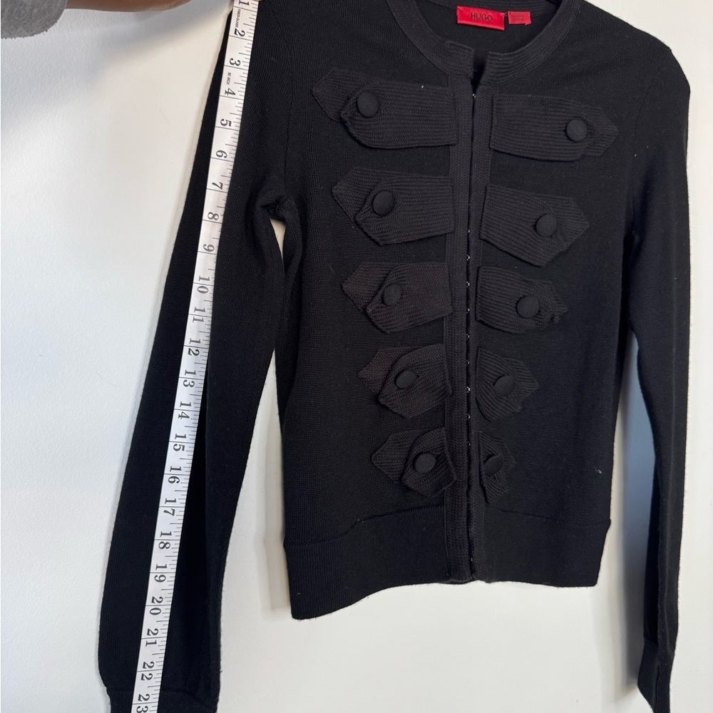Hugo Boss Black Cardigan with Decorative Front Detailing | Size M - Picture 8 of 16